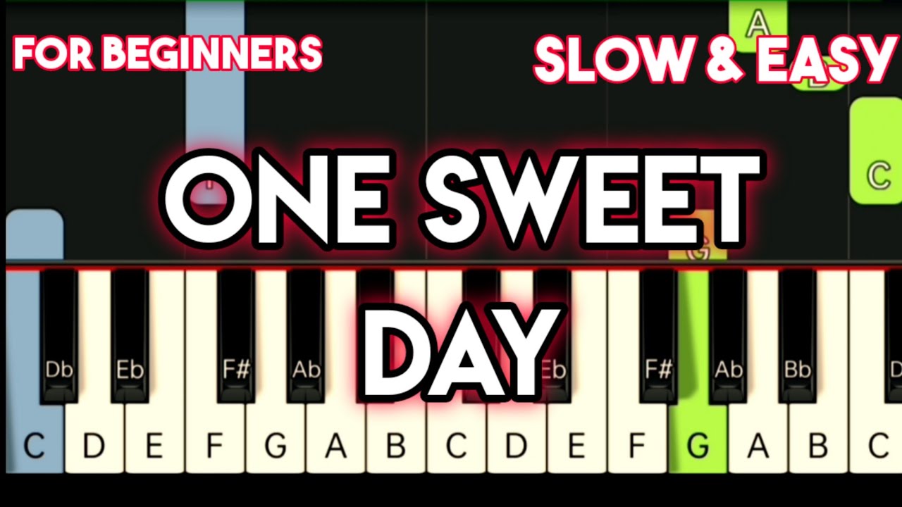 BOYZ II MEN - ONE SWEET DAY | SLOW & EASY PIANO TUTORIAL