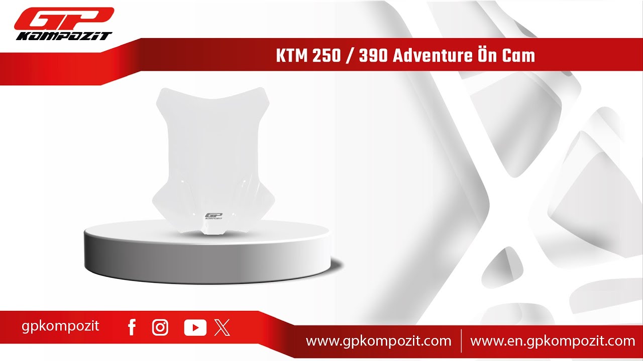 GP Kompozit KTM 250/390 Adventure Uyumlu Ön Cam Montajı