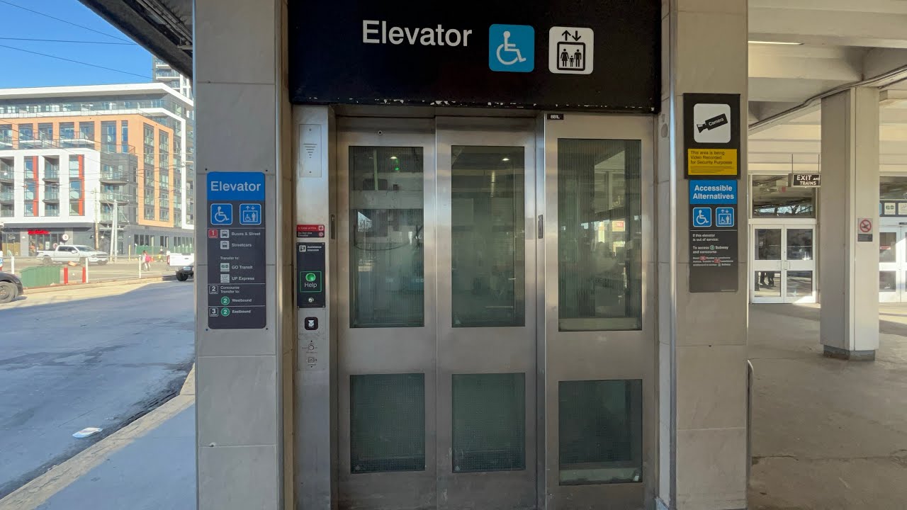 Retake of Both Elevators at Toronto TTC Dundas West Subway Station 1/29/2024