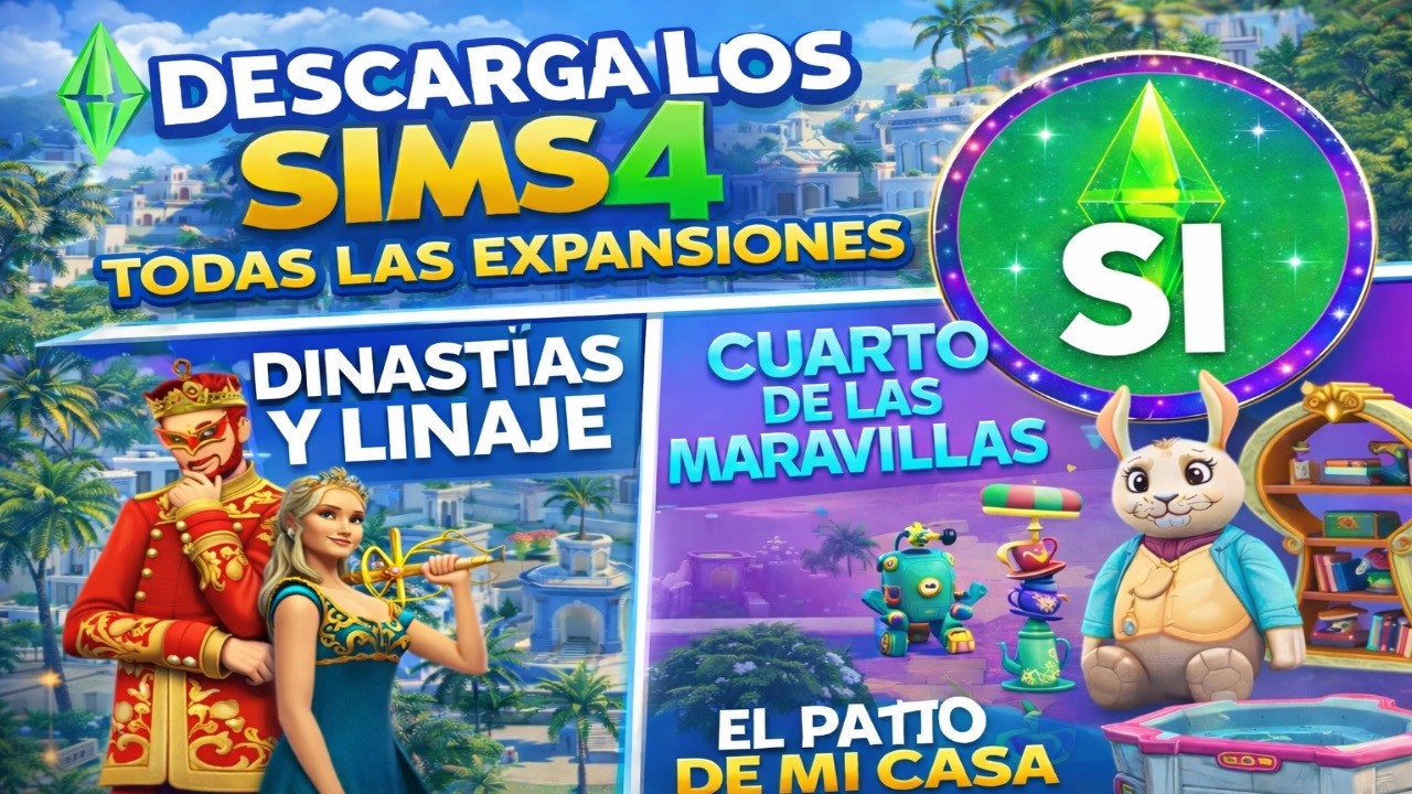 💥 INSTALA LOS SIMS 4 COMPLETO + TODAS LAS EXPANSIONES 2026 (F&Aacute;CIL Y R&Aacute;PIDO)