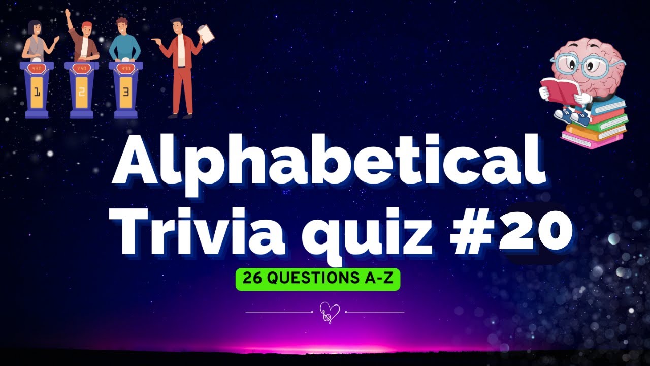 Alphabetical game show A-Z ~ Trivia Pub Quiz