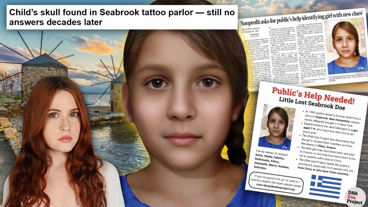 Little Lost Seabrook Doe: Skull Found in 1994, Greek Heritage Discovered, A Community Asked to Help