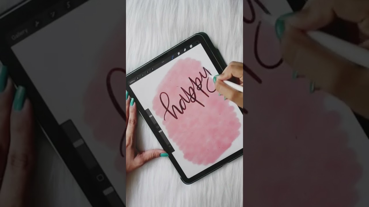 Easy Watercolor Happy Birthday Greeting Card in Procreate App for Ipad Air 2020 using Free Brushes