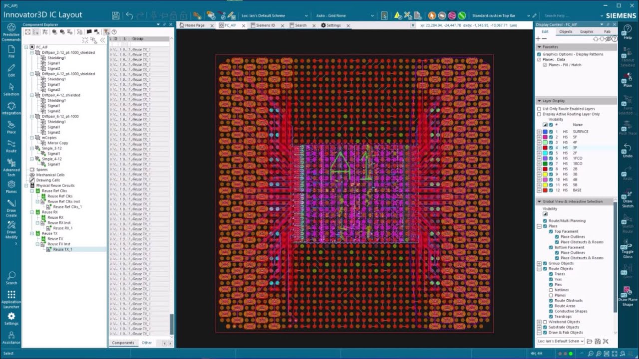 Что нового в Innovator3D IC Layout 2604: Зеркальное отображение сложных массивов переходных отвер...