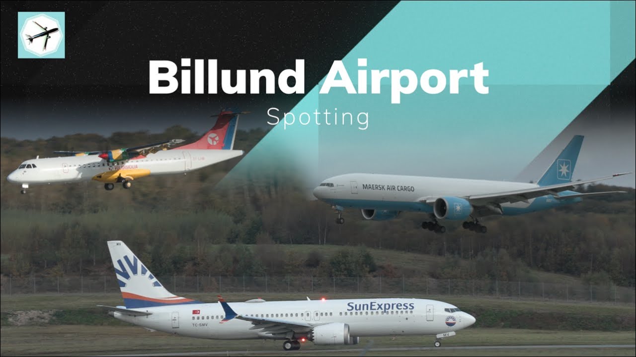 B777F, A320, B737MAX8, B738, A223, ERJ-190, ATR-72 | Billund Airport | Spotting