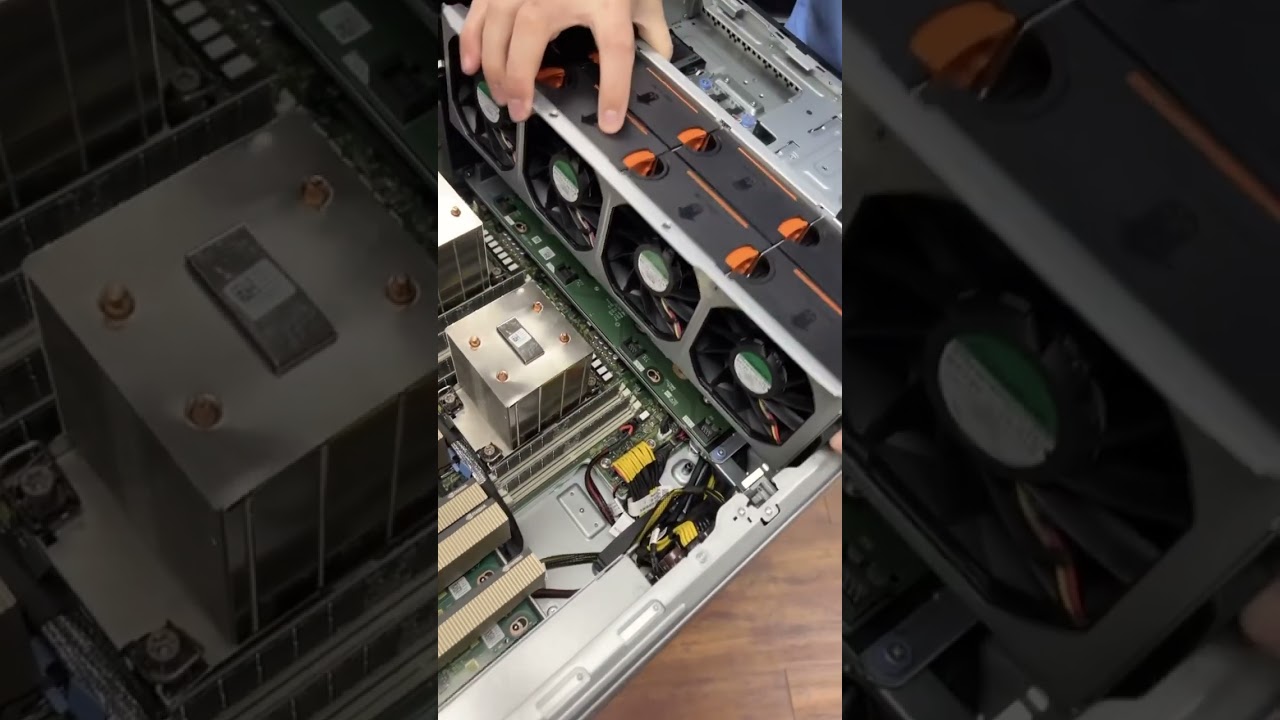 Dell PowerEdge T560 authoritative chunk of this airflow beast dropping back into the chassis.
