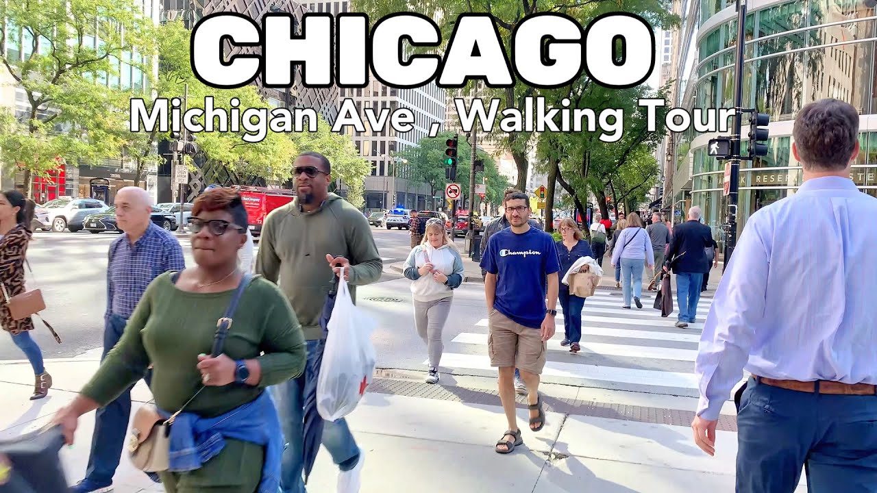 Chicago Magnificent Mile Walking Tour 4K  , Michigan AVE #illinois #usa