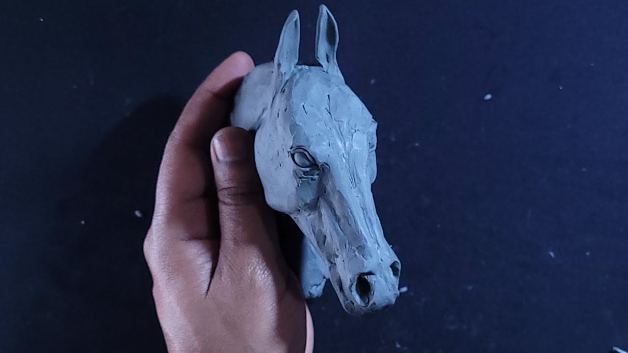 How to make a horse portrait #sculptureart #artworld #head 