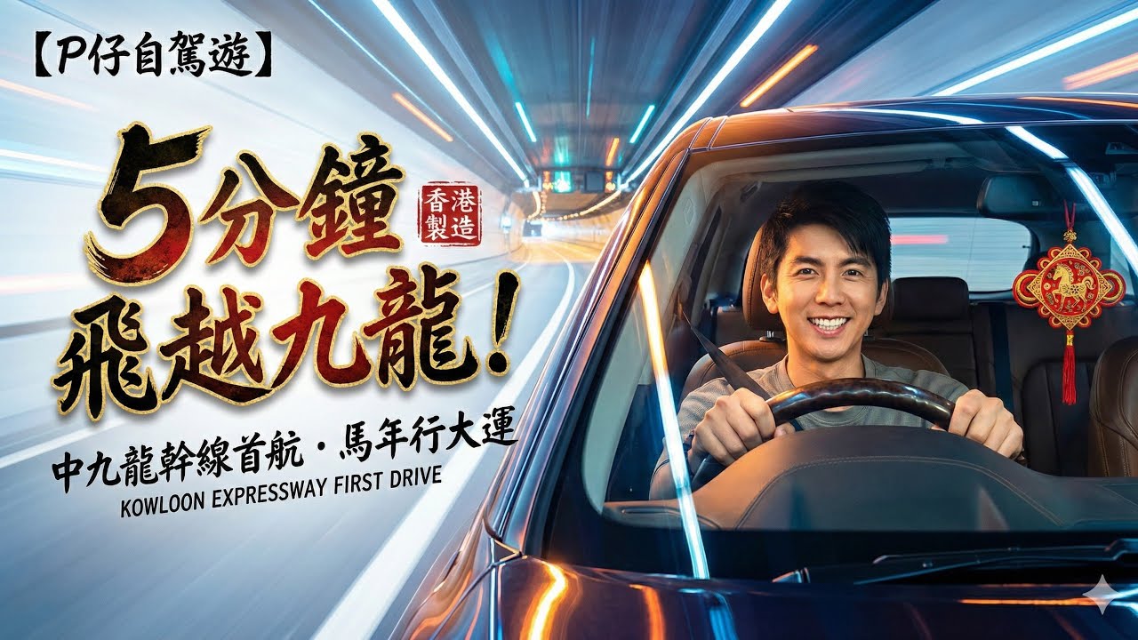 【行大運】2026馬年首航中九龍幹線！ | 靚車自駕遊新路線，油麻地去九龍灣只要5分鐘？ | 體驗香港最新基建，年初一自駕遊真實評價