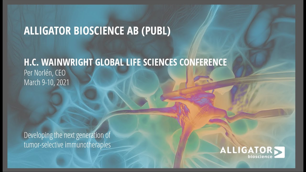 Alligator Bioscience presentation at HC Wainwright Global Life Science Conference 9-10 Mar 2021