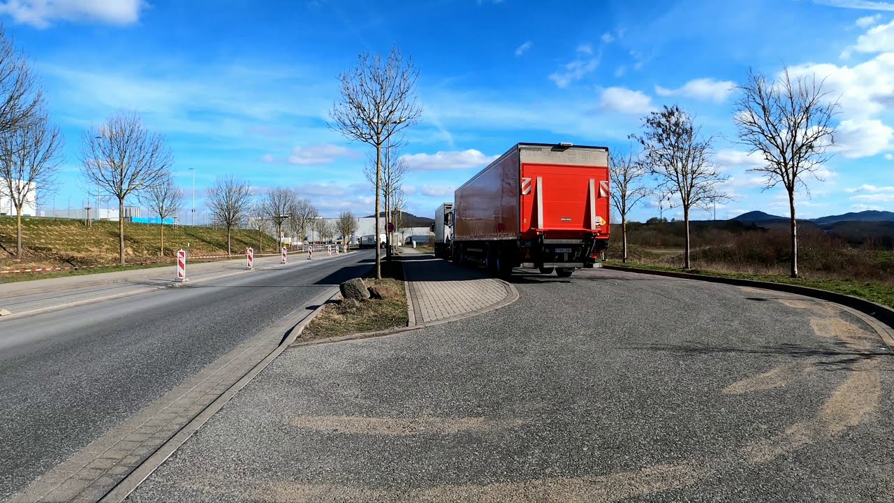Walk through the industrial zone Breuna. Germany.