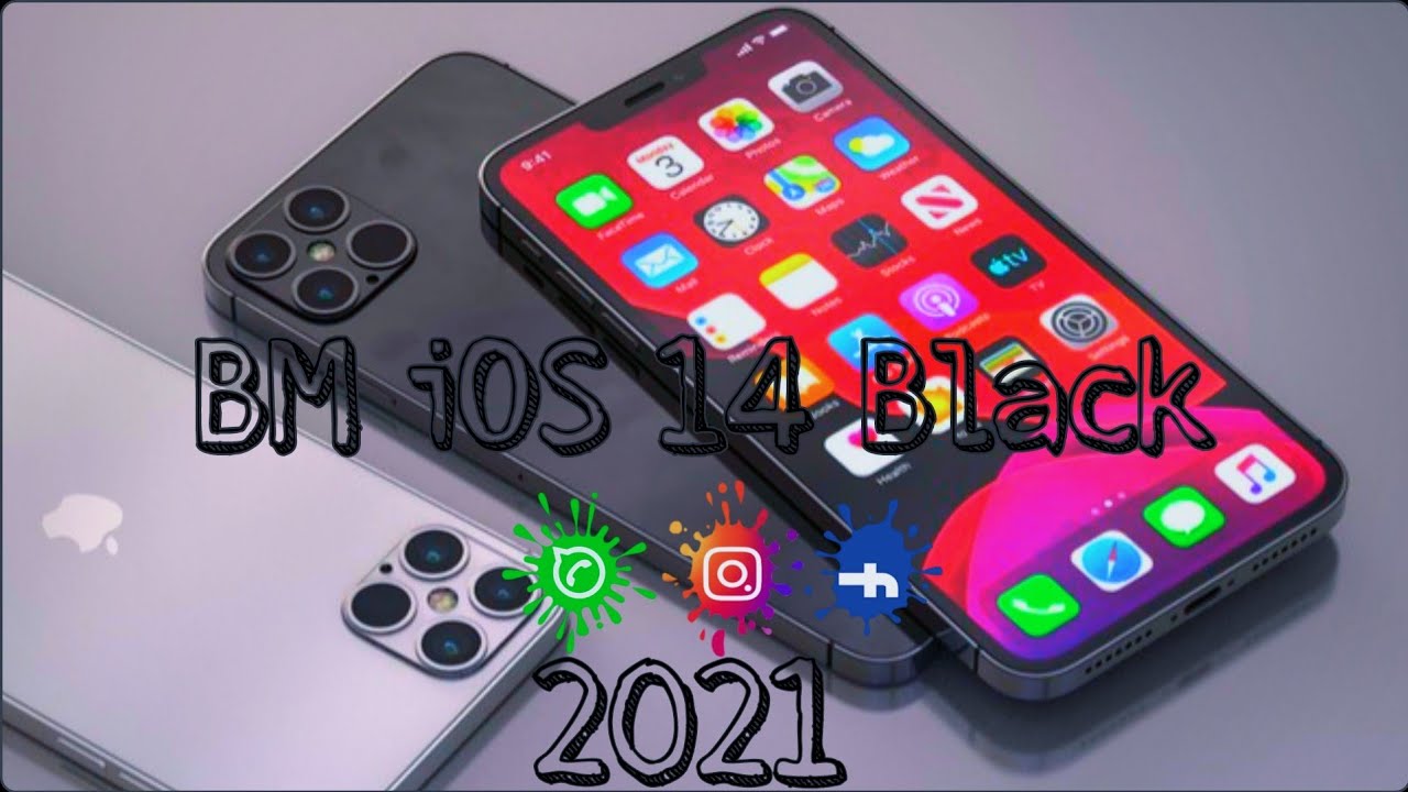 Download BM Theme iOS14 Black For All Samsung Devices _💥New 2021💥