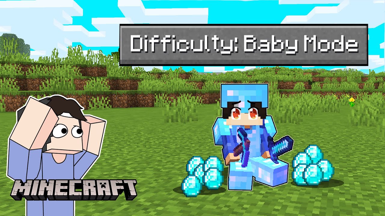 Playing Minecraft in Baby Mode