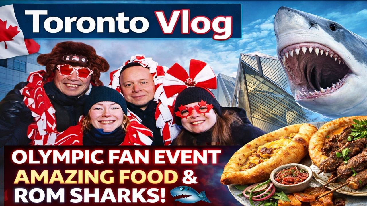 Toronto Vlog: Olympic Fan Event, Amazing Food & ROM Sharks! 🦈