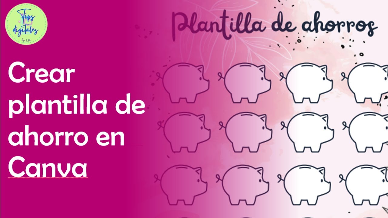 Crear plantilla de ahorro en Canva