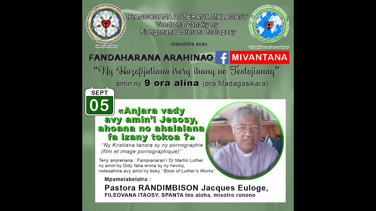 FAMPIANARANA LIVE FAHA 26 Pastora Jacques Euloge Randimbison