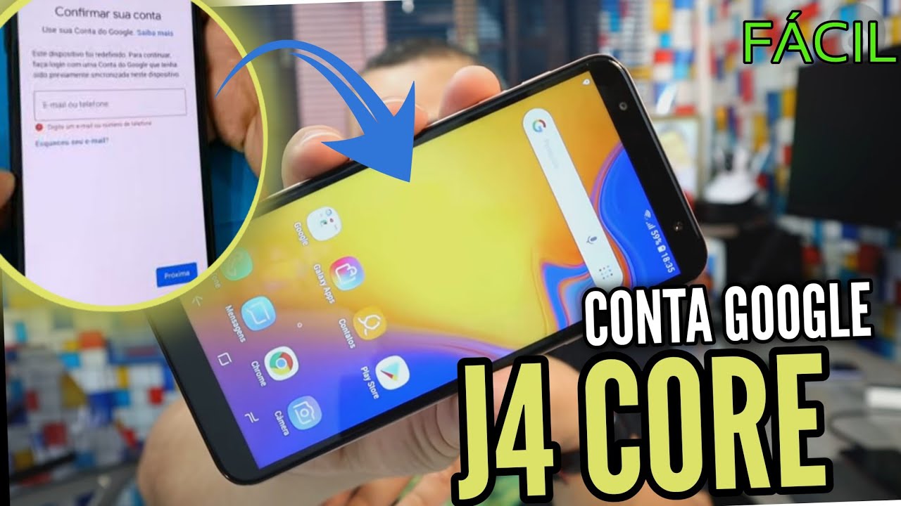 DESBLOQUEIO CONTA GOOGLE J4 CORE (J410) 2022 MUITO FÁCIL