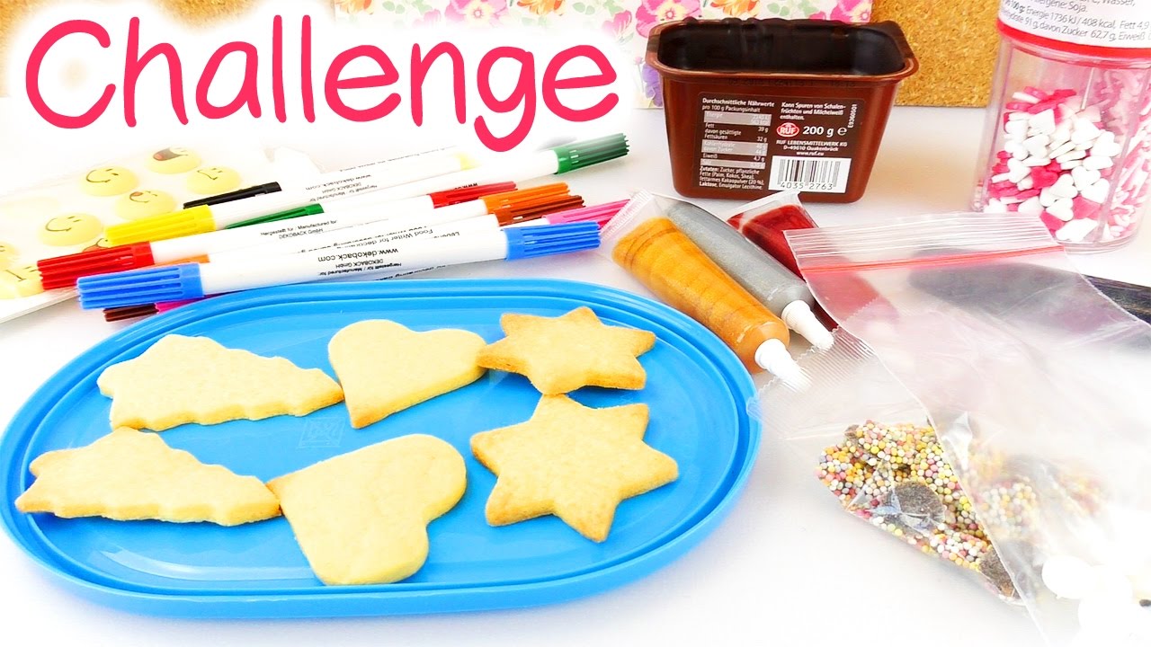 Plätzchen Challenge | Kathis Kekse mit Schokolade und Zuckerstreuseln | DIY Deko für Gebäck