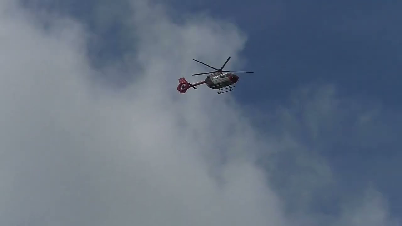 Eurocopter EC145, Airbus H145 flyover my house Special!