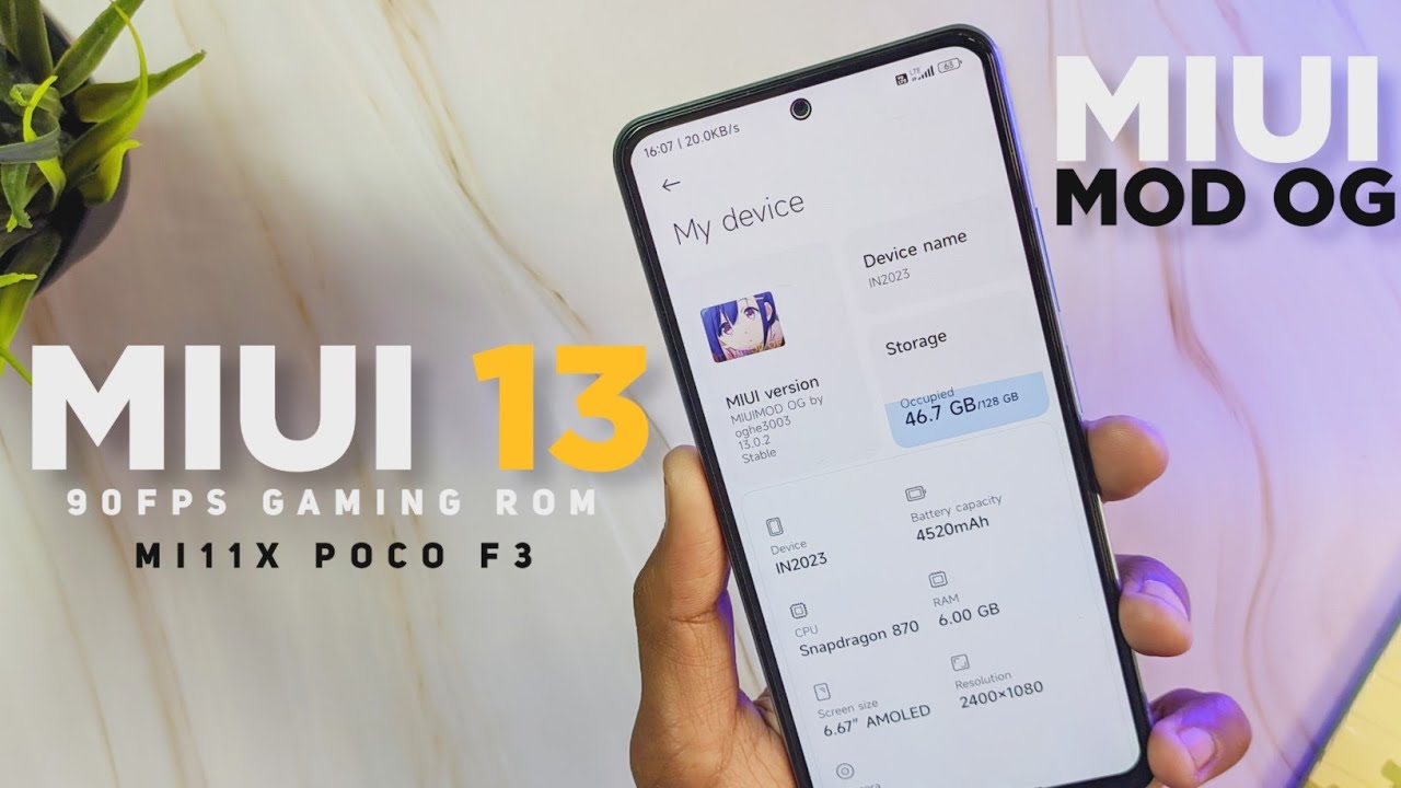MIUI 13.0.2 Stable MIUI MOD OG For Mi11X Poco F3: Best MIUI 13 Based Gaming ROM 🔥🔥