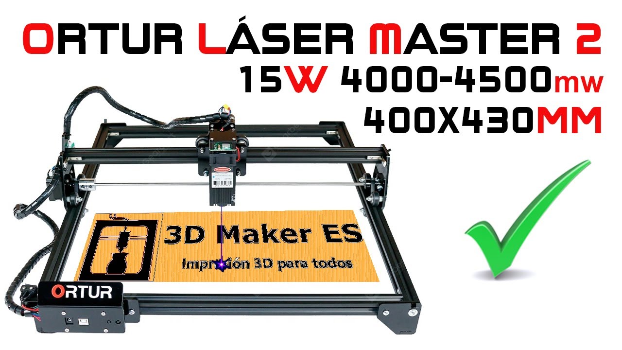 Ortur Láser Master 2 Modelo 15-W 400x430mm 5 Watios Potencia Focal