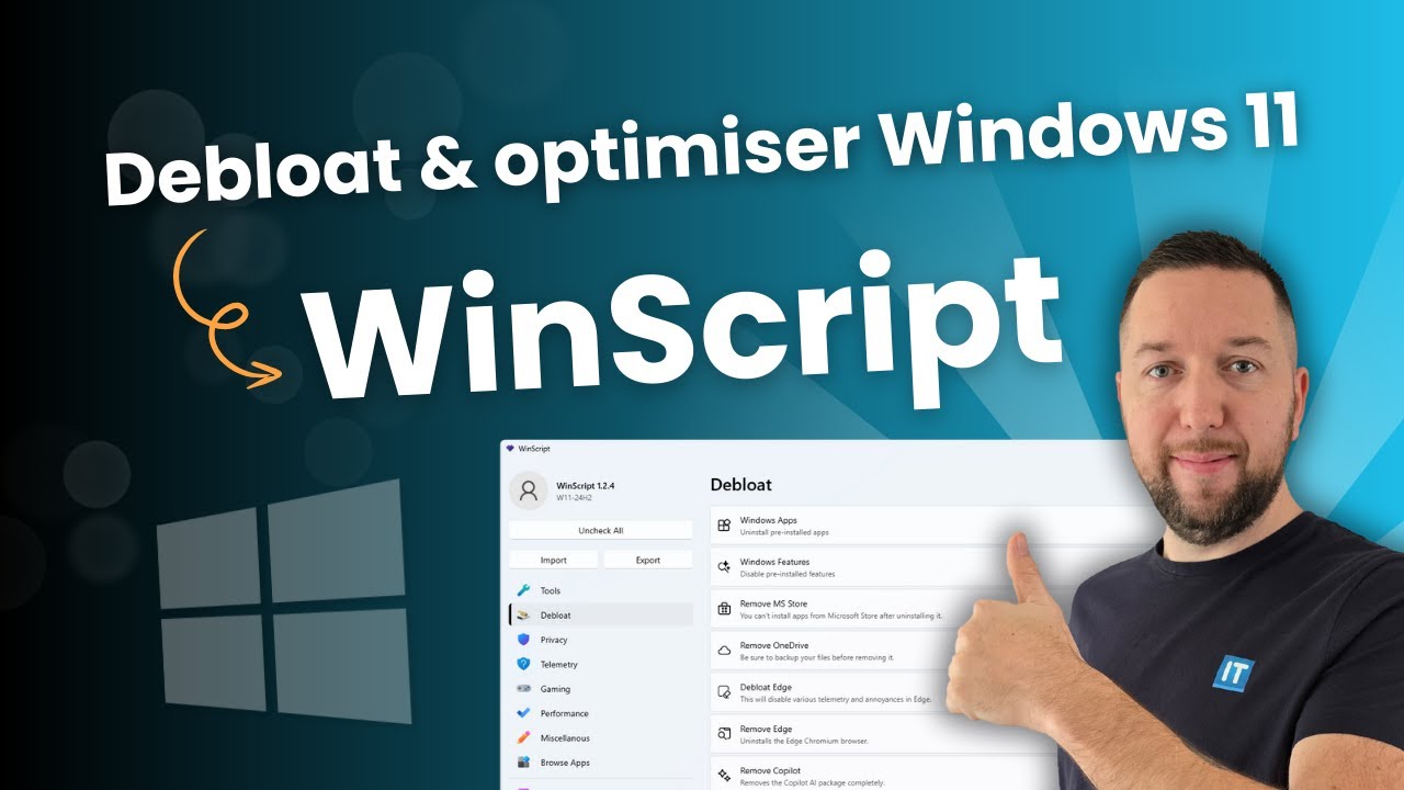 WinScript : l’outil open source pour nettoyer et optimiser Windows !