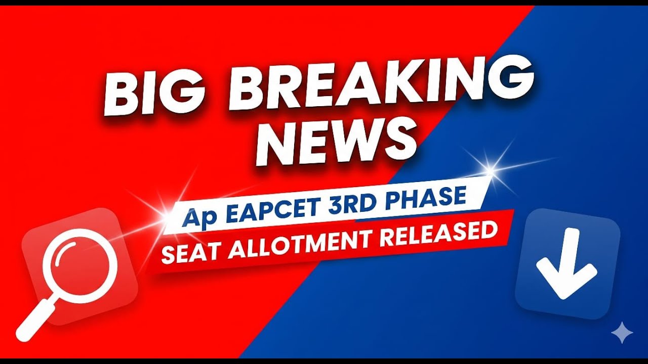 Breaking News AP EAPCET 3rd Phase Seat Allotment Released-How to download ap eapcet seat Allotment