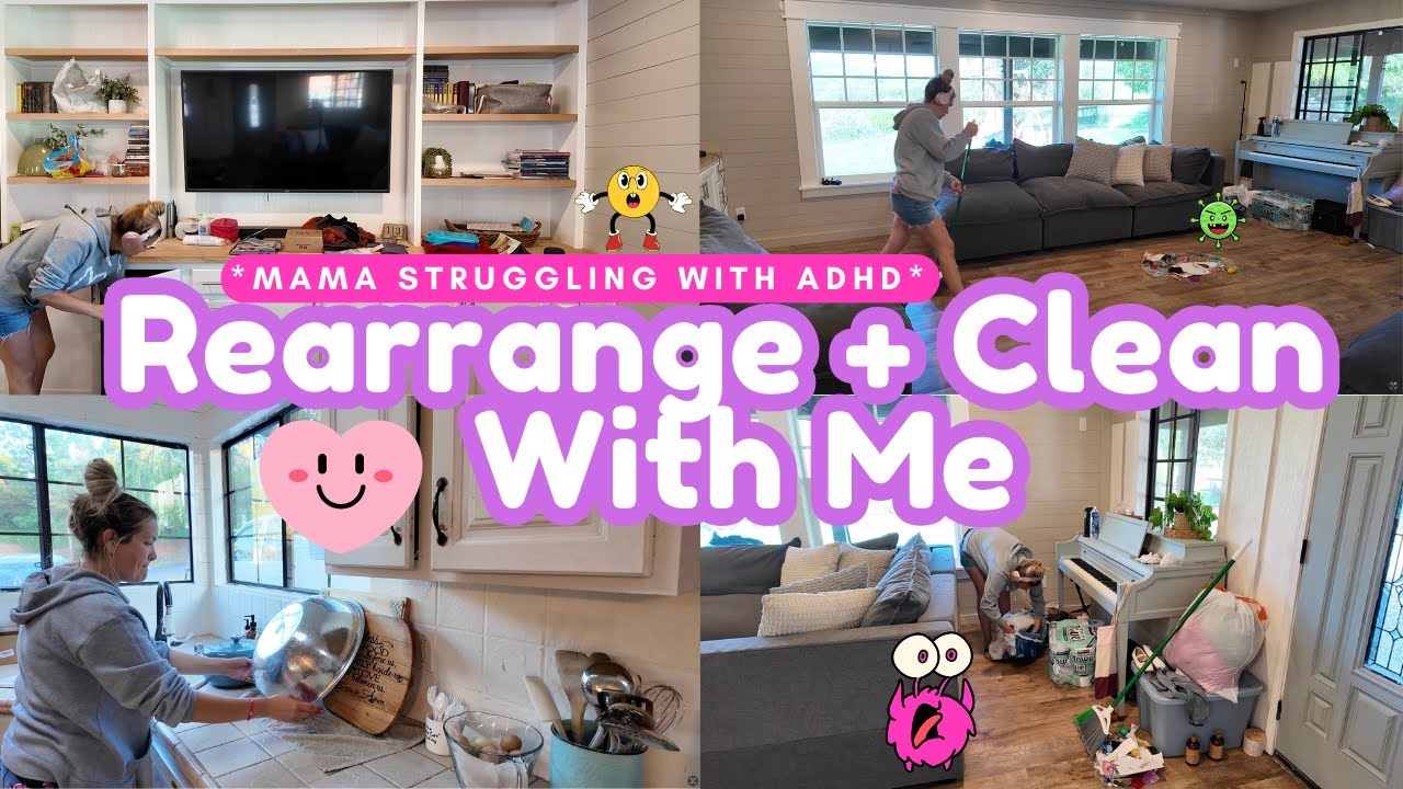 CLEAN + REARRANGE WITH ME || DECLUTTERING MOTIVATION || AT HOME WITH JILL