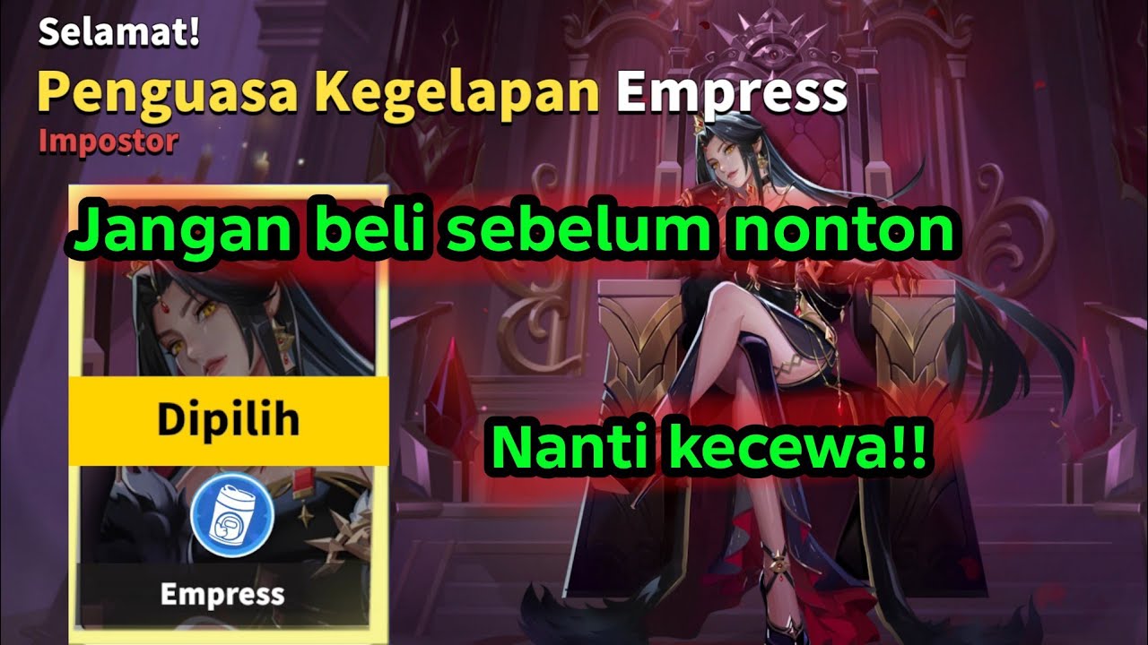 REVIEW SKIN BARU EMPRES SUS!! SKIN PERAN PENGUASA KEGELAPAN EMPRESS SUPER SUS GAMEPLAY