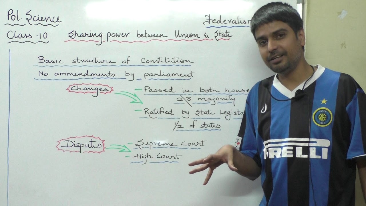 Sharing power between union & state | class 10 | civics | Federalism