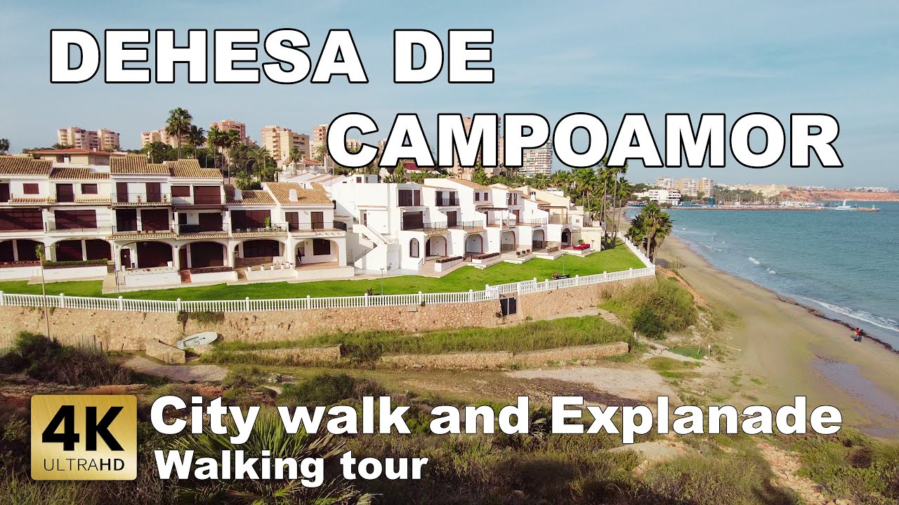 Dehesa de Campoamor (Costa Blanca, Orihuela Costa), Spain  - Walking tour [4k 60 fps]