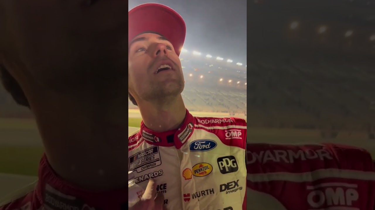 Ryan Blaney's reaction to the Atlanta photo finish #nascar #ryanblaney
