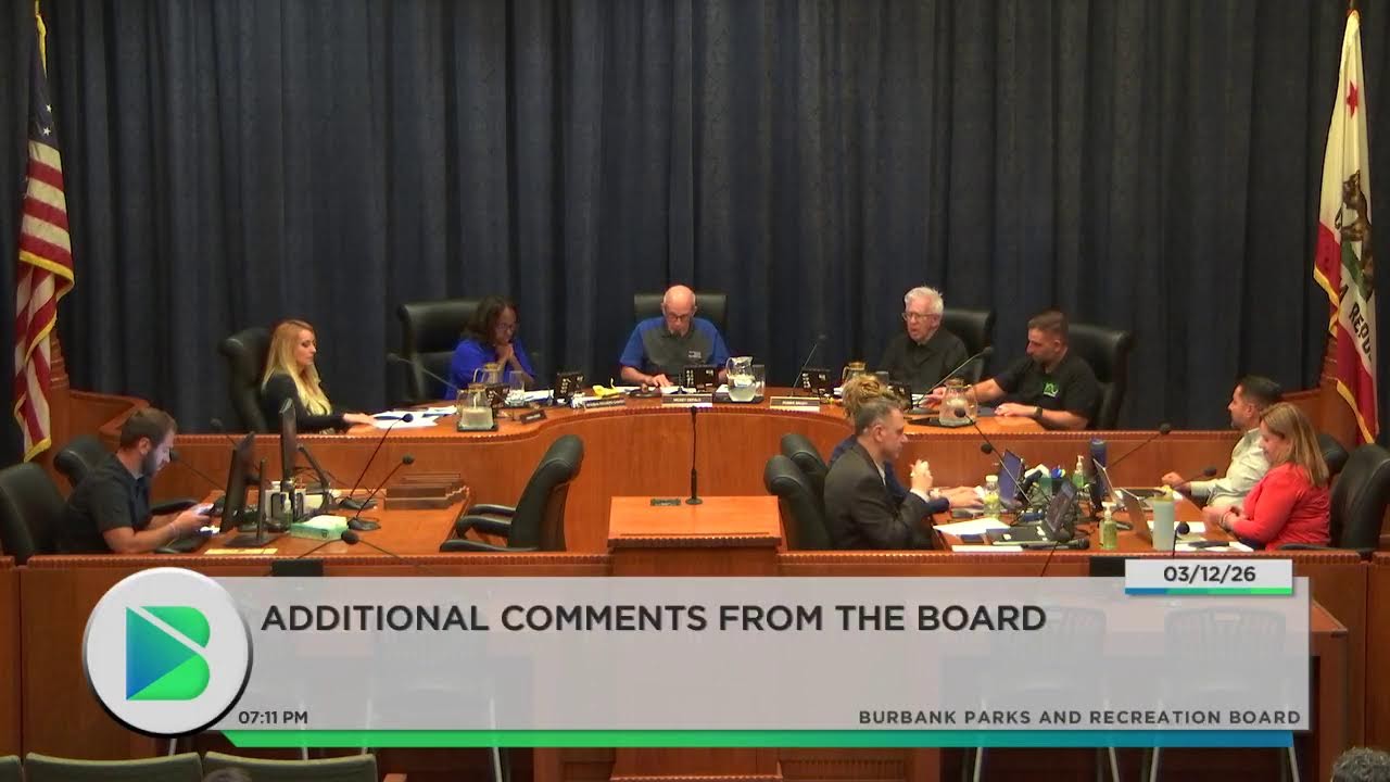 Burbank Parks and Recreation Board Meeting - March 12, 2026