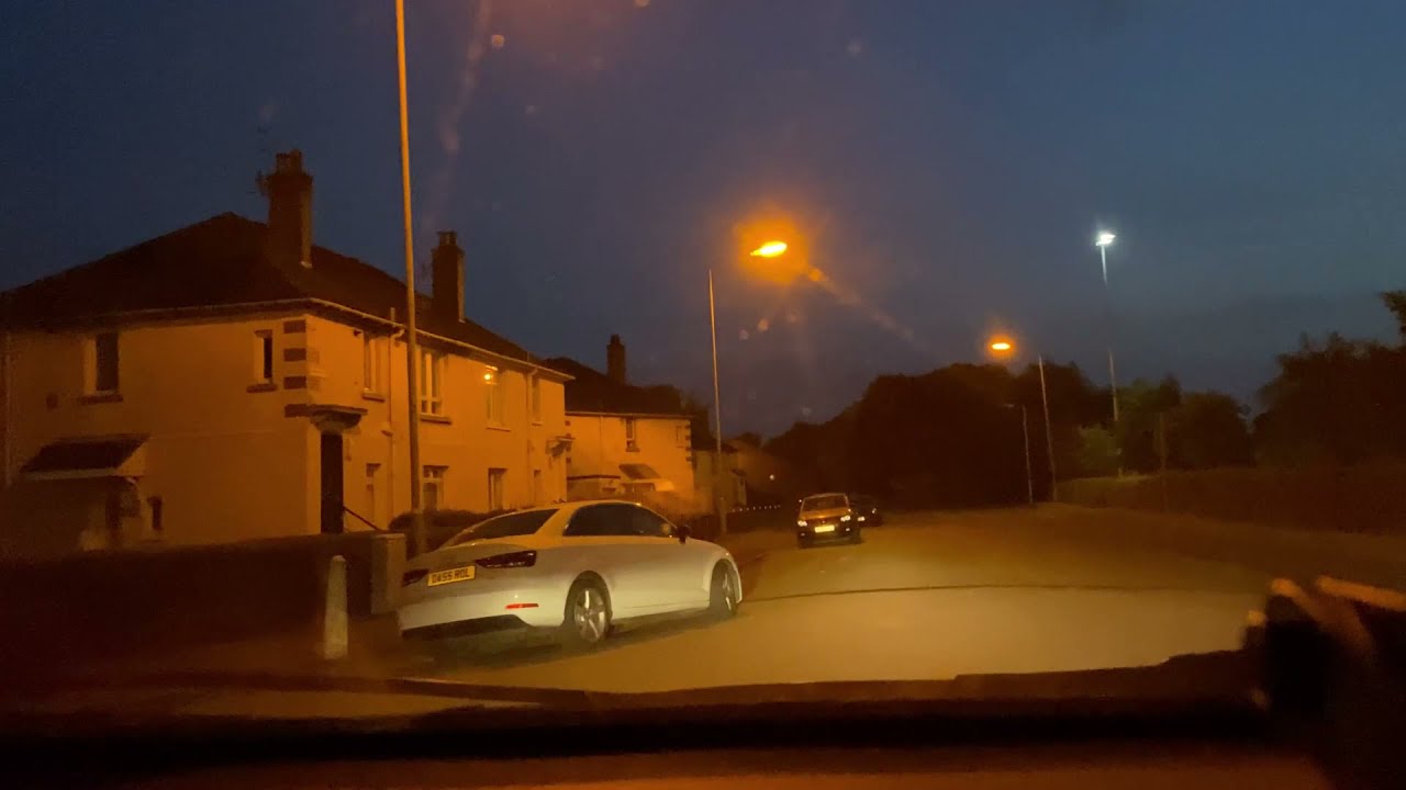 Driving in Glasgow - East End night driving - June 2021