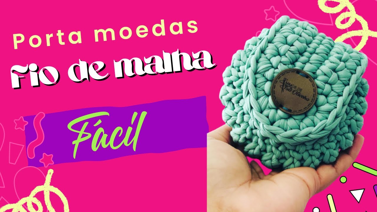 Porta Moedas em fio de malha