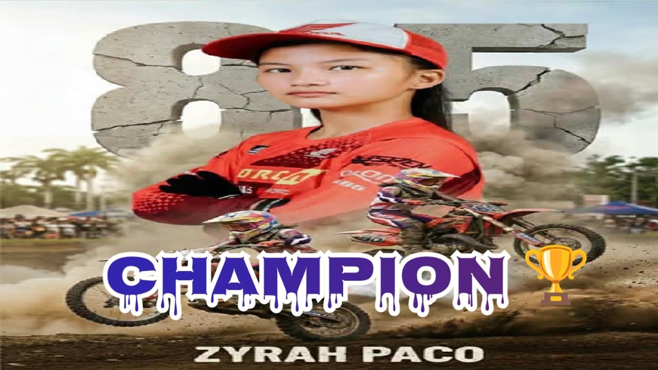 Champion 🏆 nanaman si zyrah Paco grabi ang galing motocross competition #motocross #motocrosslife