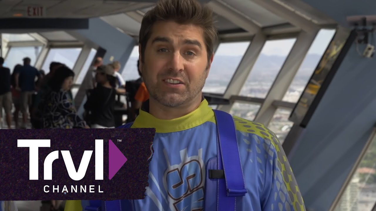 Kari Byron & Tory Belleci Free Fall 108 Stories off Stratosphere | THRILL FACTOR | Travel Channel