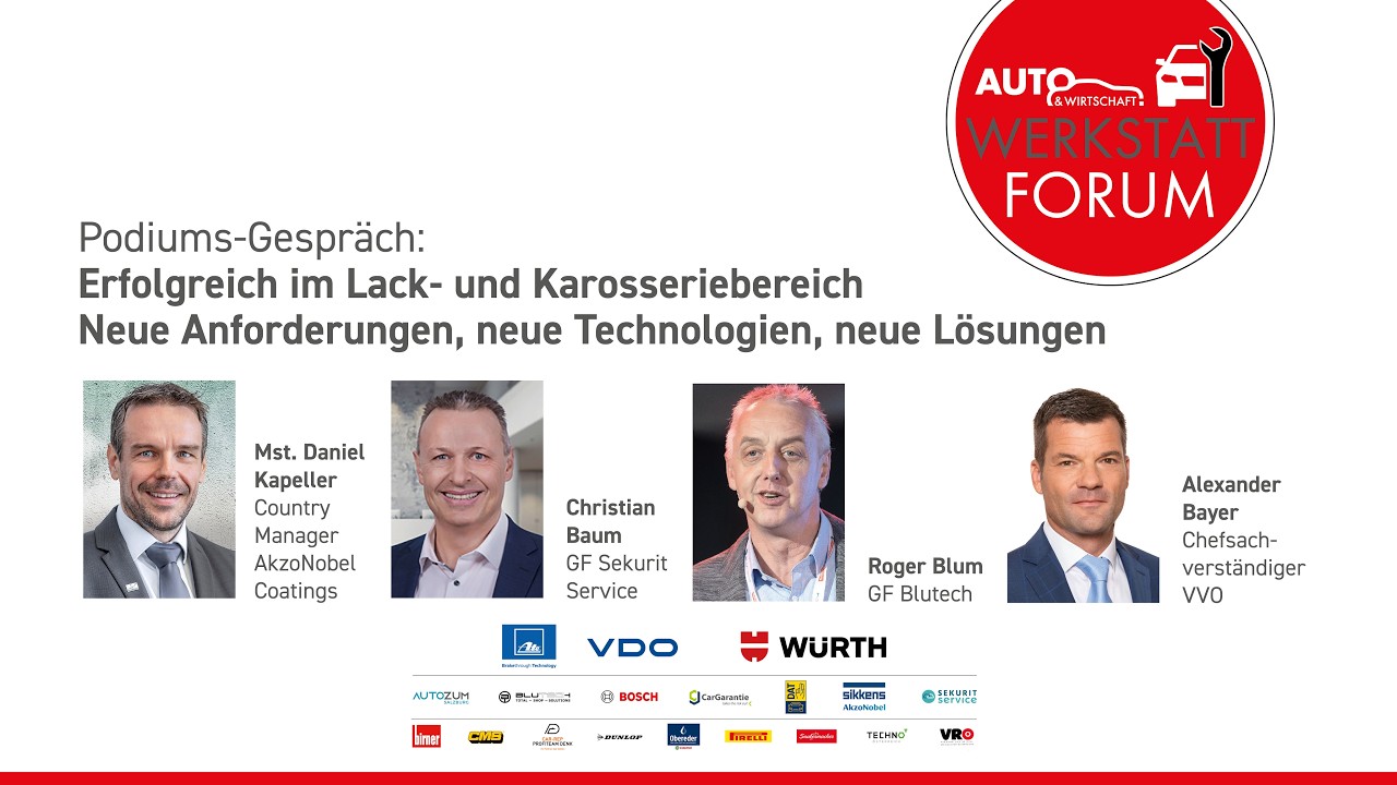 WERKSTATT-FORUM 2026: Podium - Erfolgreich im Lack- und Karosseriebereich