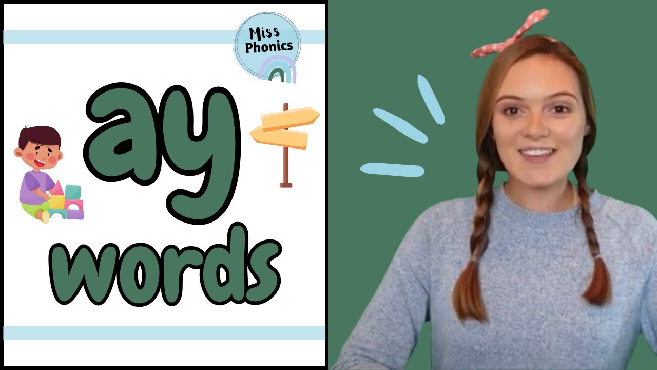 'ay' Words | Blending Phonics | ay Words with Pictures | Learn to Read | British Teacher