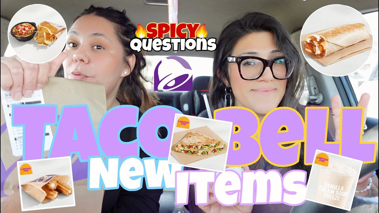 *Mukbang* NEW TACOBELL ITEMS 😋 & Hot take questions🔥