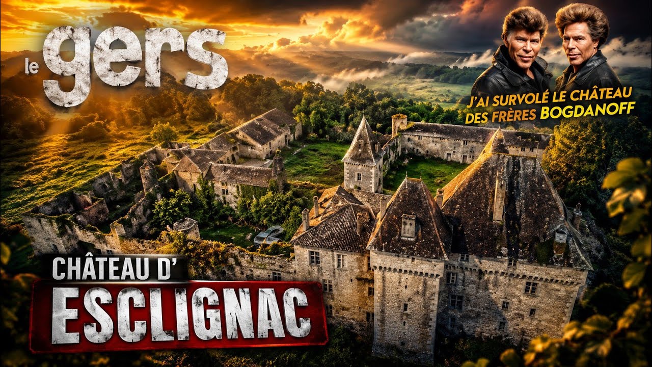 VUES DU GERS - Drone 4K - J'ai survolé le château des frères Bogdanoff - Château d'Esclignac