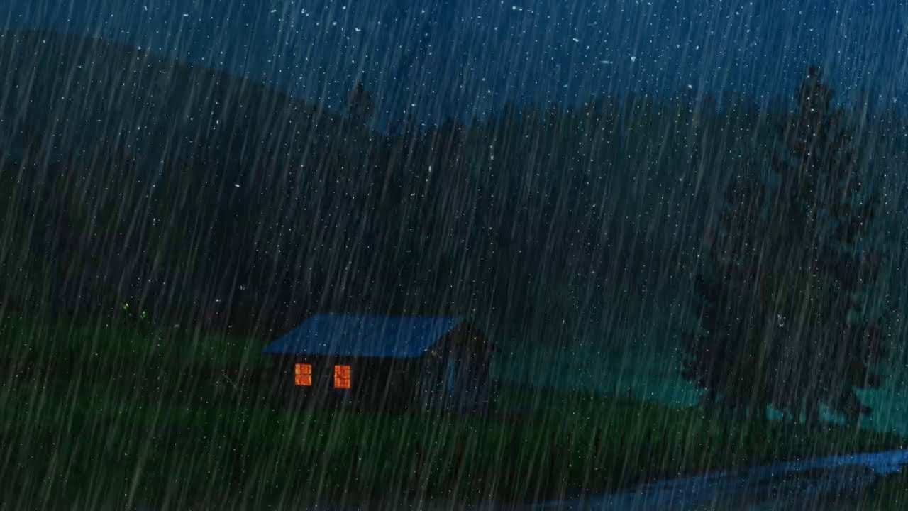 Blackscreen Rain at Night 🌙 Perfect Ambience for Peaceful Sleep 💤