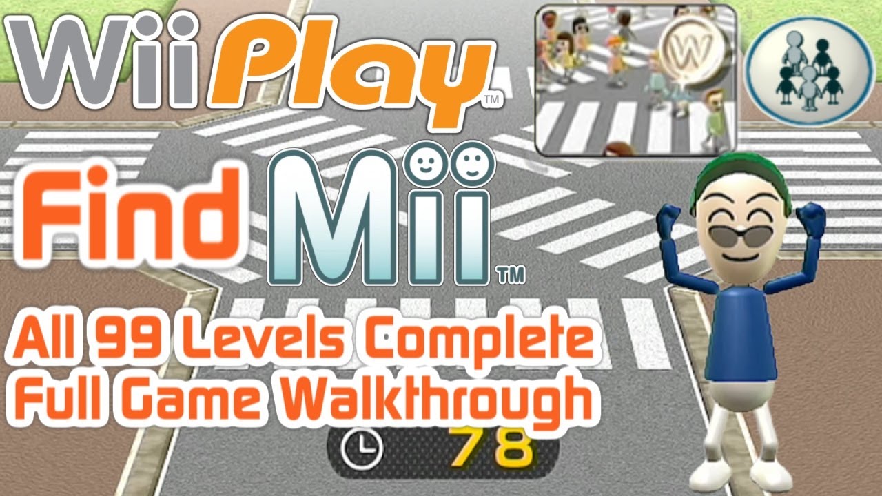 Wii Play - Find Mii - All 99 Levels Complete (Max score) Full Game Walkthrough