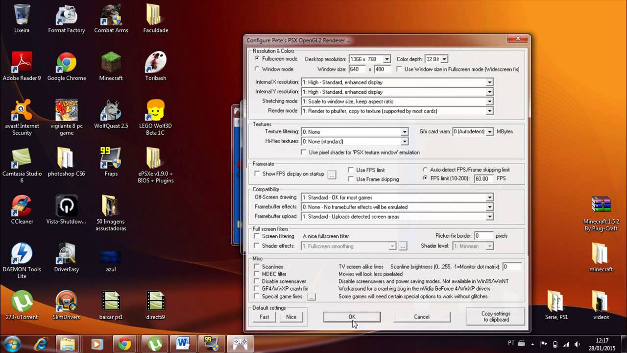 Resolvendo o erro Missing render-texture extension (gpuPeteOpenGL2)