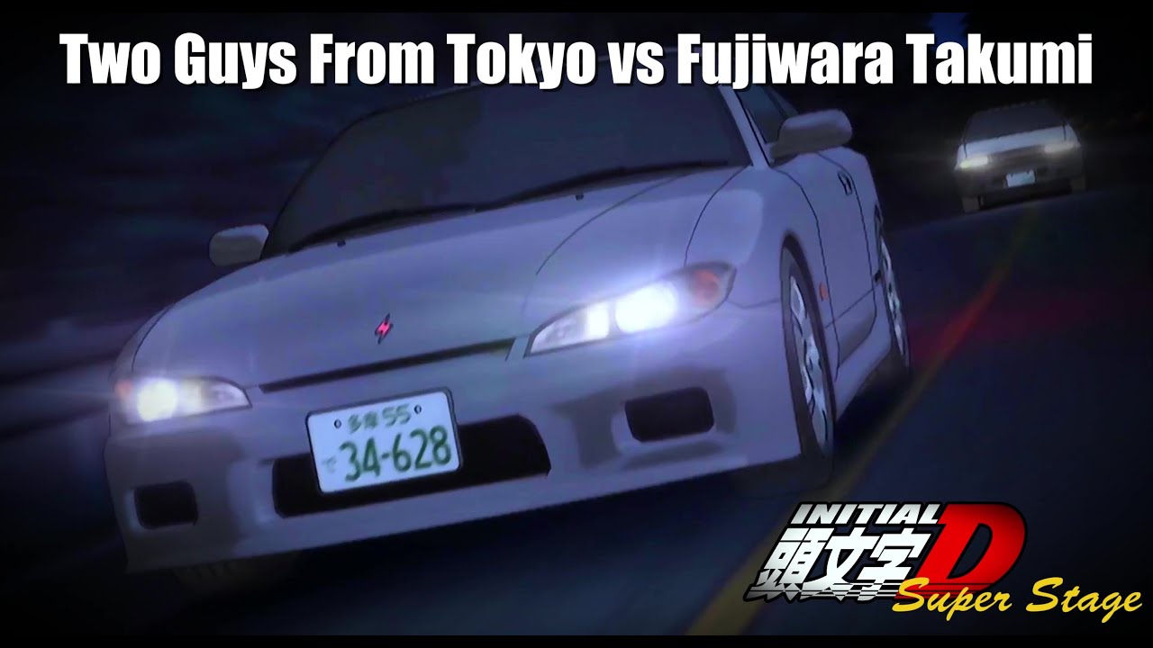 Two Guys From Tokyo vs Fujiwara Takumi (S15 vs AE85 vs S13) [ENG SUB] | Initial D Super Stage EP7