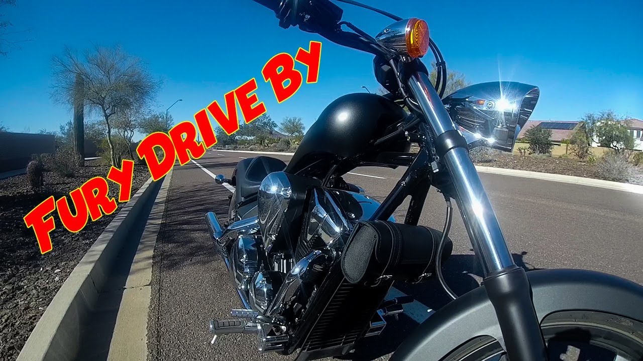 Honda Fury Drive By | Fork bag