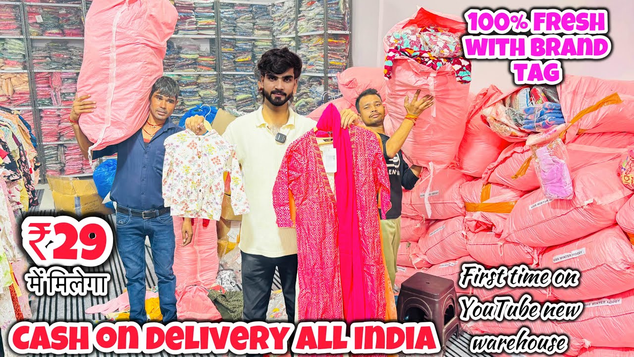 100% Fresh Branded Original Clothes Kids | Myntra Stock lot Kurti Dress | Export surplus warehouse 