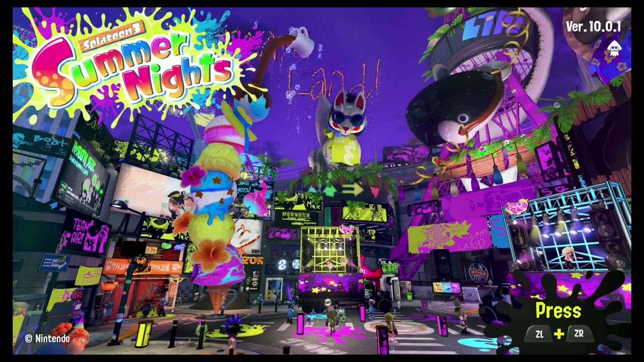 Summer Nights 2025 - Inkopolis Plaza Title Screen (Day 1)
