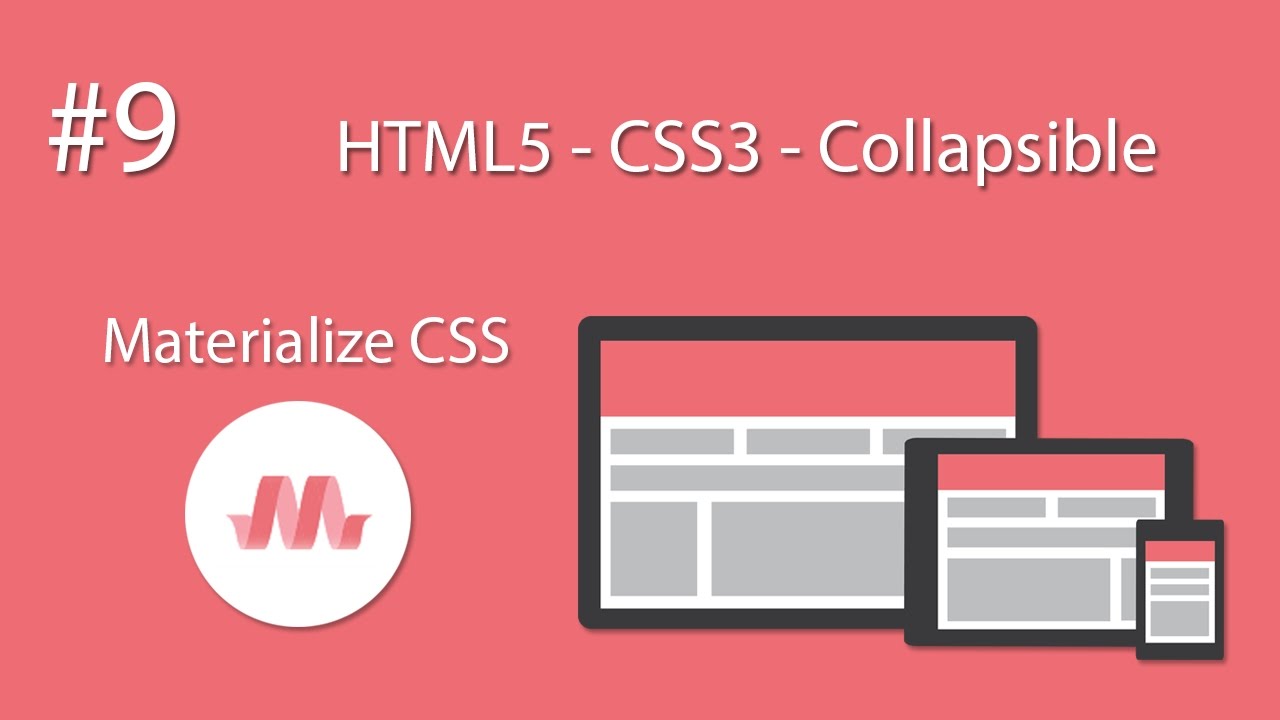 HTML5 - CSS3 - Material Design - Materialize CSS - #9 Складной - Базовый