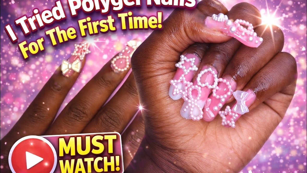 How I did polygel Nails As A BEGINNER|Hilarious